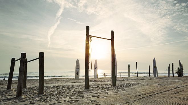 葡萄牙首都里斯本旅游景点:卡尔卡维罗什冲浪海,欧洲,欧洲网