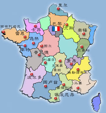 法国概况:法国地图 法国旅游 法国首都 法国国旗,欧洲