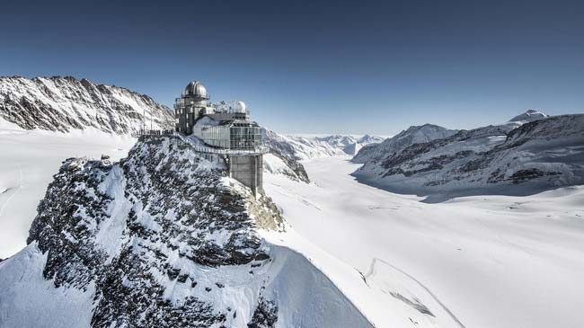 瑞士旅游:小谢德格坐火车到瑞士少女峰-欧洲海拔最高的火车站,欧洲,欧洲网