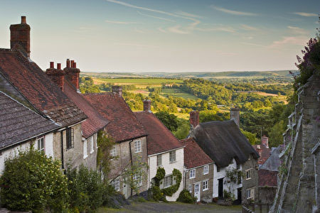 英国画中小镇-金山GoldHill:沙夫茨伯里修道院Shaftesbury遗址,欧洲,欧洲网