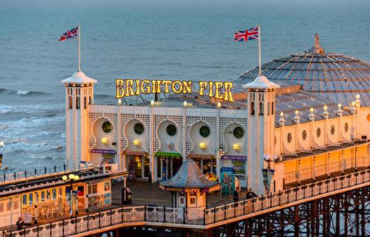 英国东萨塞克斯郡East Sussex的布莱顿码头Brighton Pier和海洋馆,欧洲,欧洲网