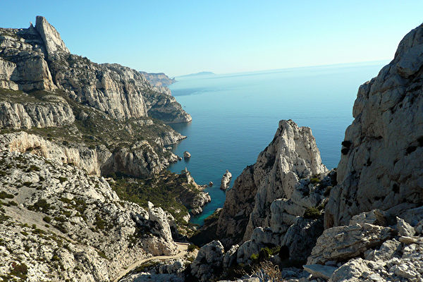 法国峡湾国家公园:马赛南海岸卡朗格湾区Massif des Calanques,欧洲,欧洲网