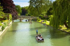 英国剑桥大学旅游-泛舟剑河，参观剑桥大学国王学院，三一学院