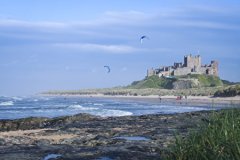 Bamburgh Castle班伯城堡：英国海滩古堡-诺森伯兰郡Northumberland