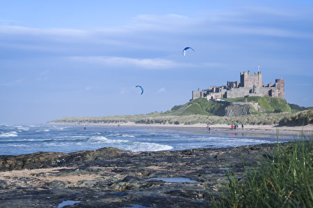 Bamburgh Castle班伯城堡：英国海滩古堡-诺森伯兰郡Northumberland,欧洲,欧洲网