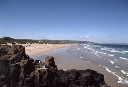 英国北爱尔兰Portstewart Strand巨人之路附近沙滩:铜锣湾Causeway,欧洲,欧洲网