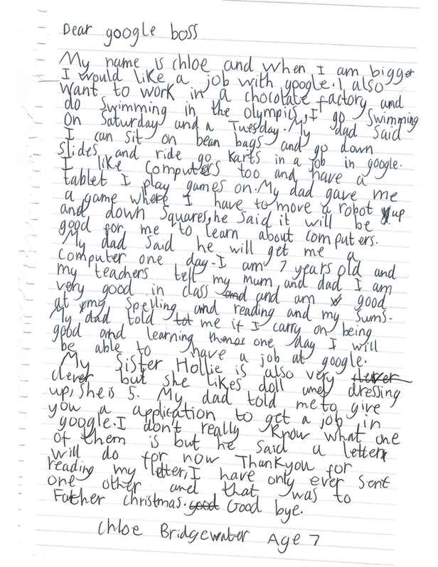 英国7岁女孩布里奇沃特写信向谷歌求职 皮查伊回,欧洲,欧洲网