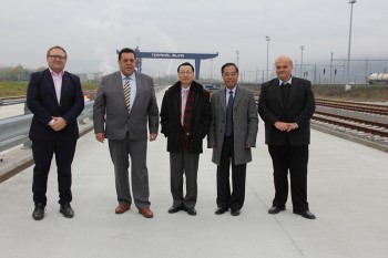 驻斯洛伐克大使林琳访问斯日利纳州的多式联运终端商务参赞于绪欣陪同,欧洲,欧洲网